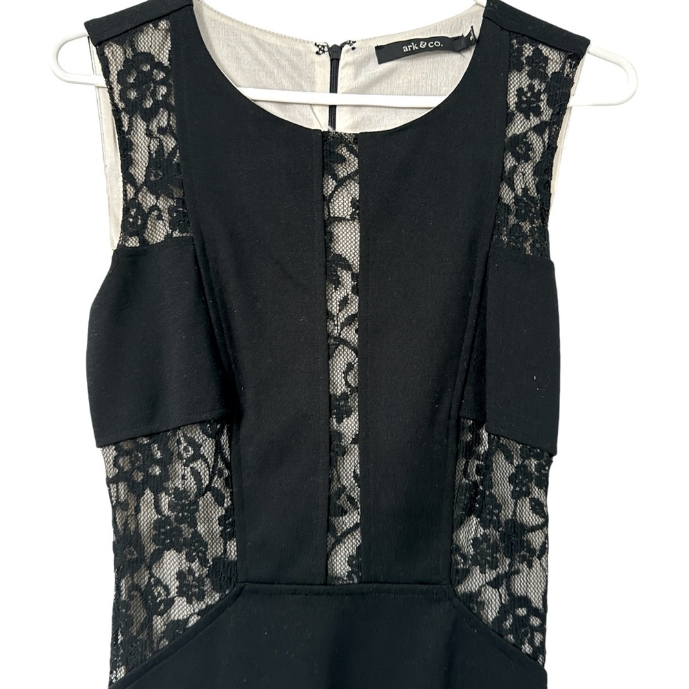 Ark & Co Black Sleeveless Lace Dress